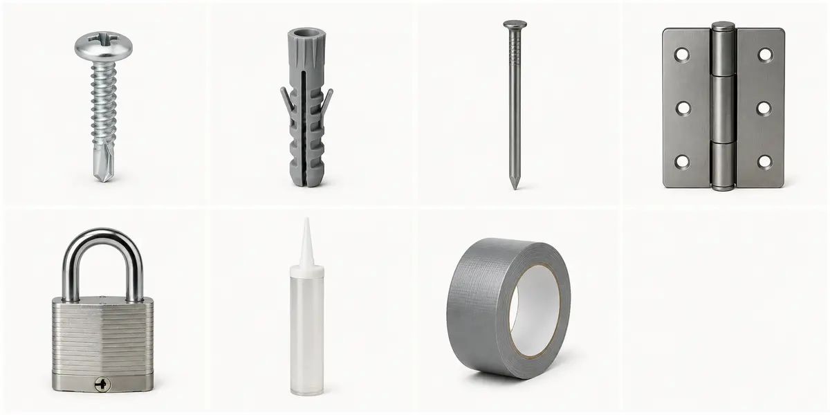 Tornillos, fijaciones y herrajes